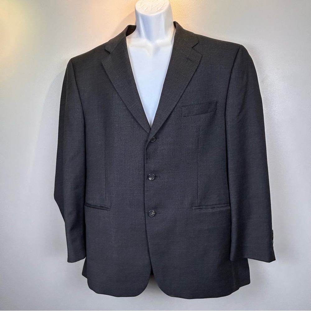 Lauren Ralph Lauren Blazer Sportcoat Mens‎ 46 Long Charcoal Gray Made In Cananda